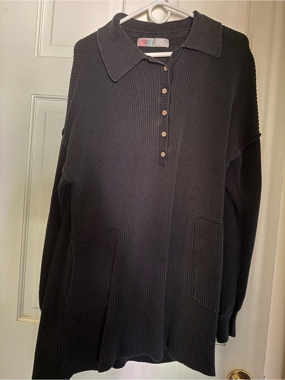 Free People Black Picnic Sweater Mini Dress